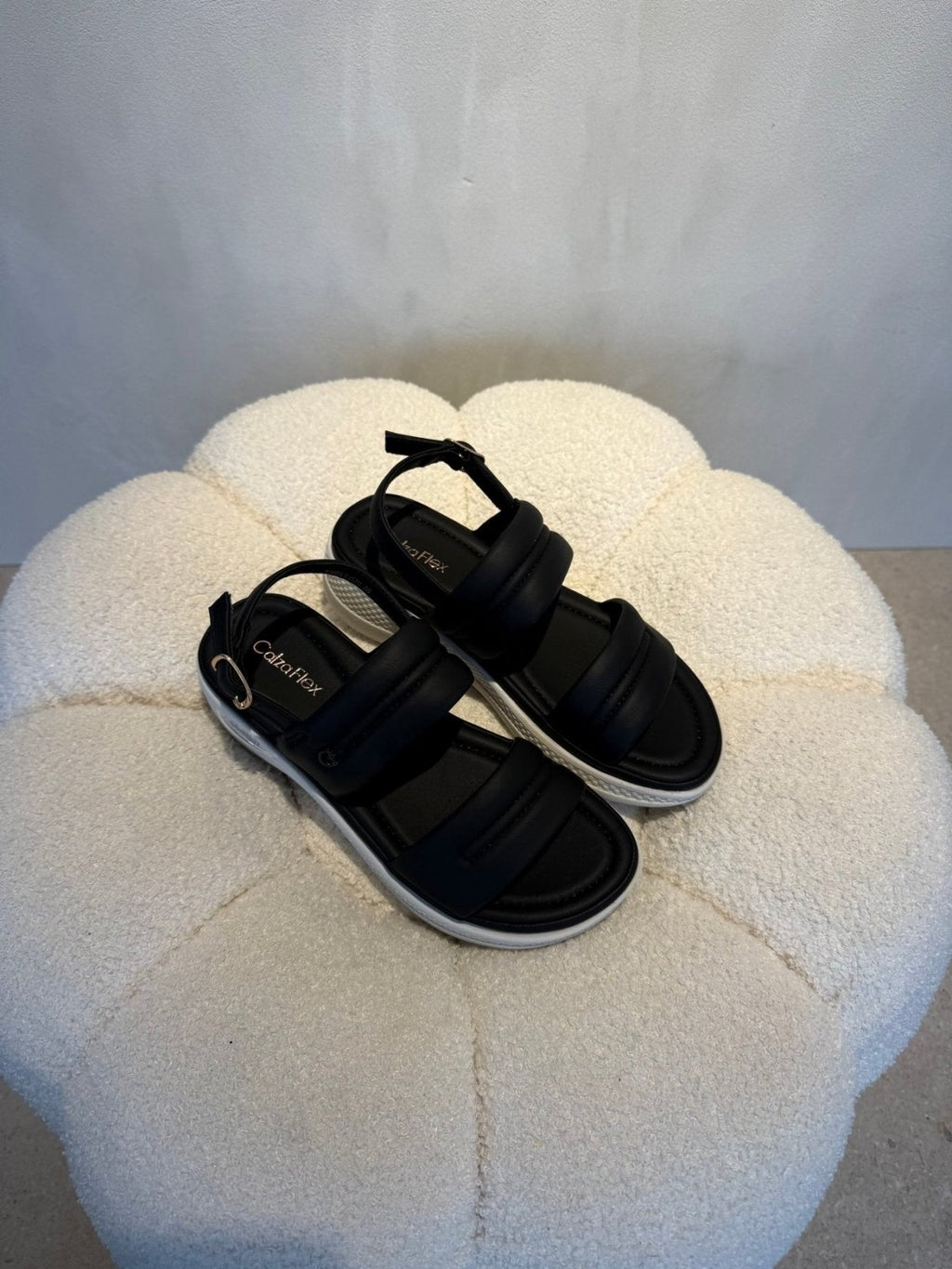 Sandalias Negro Plataforma 15102 Hebilla Correa Casual de mujer Costa Rica - Calzado 365