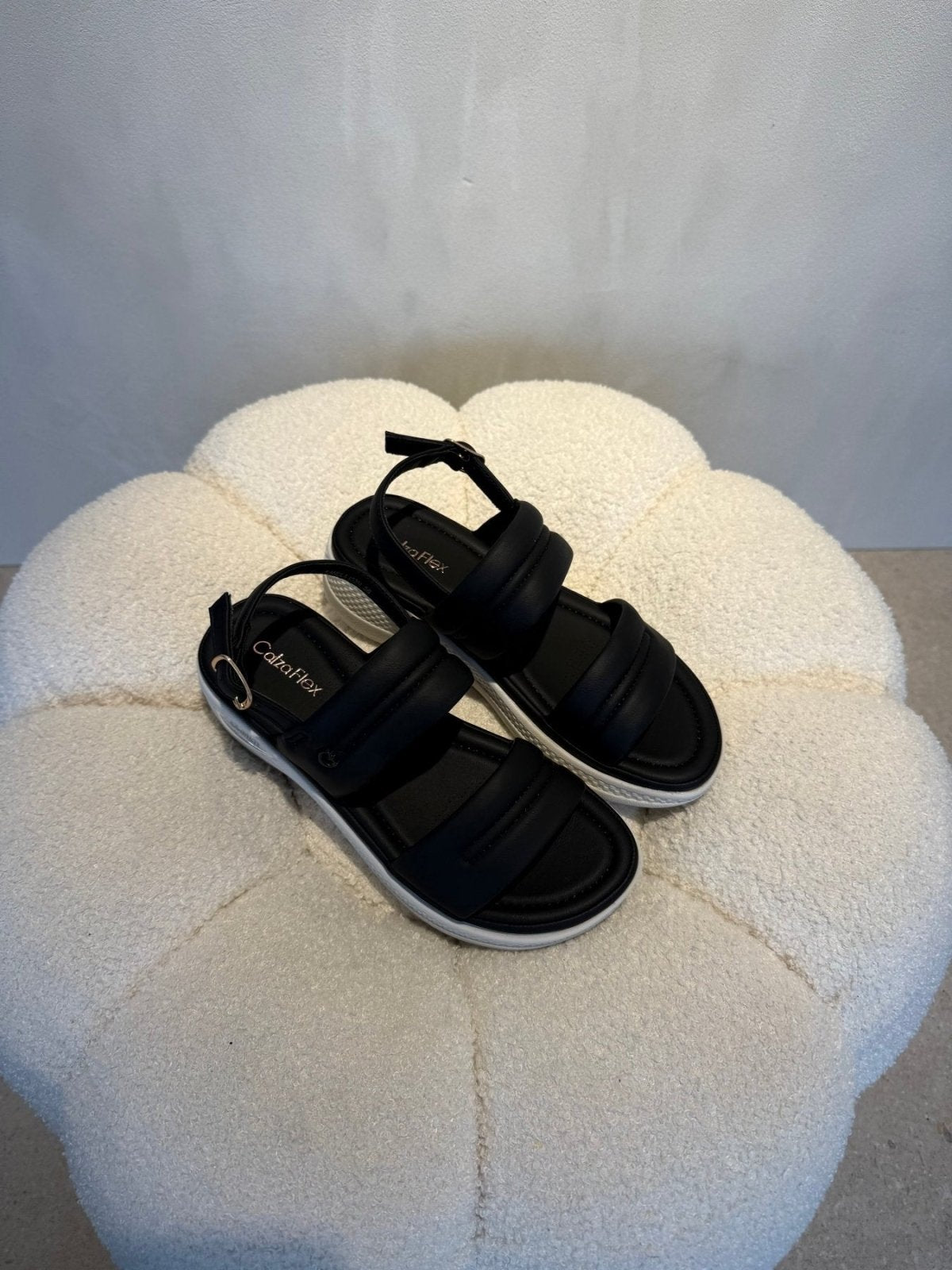 Sandalias Negro Plataforma 15102 Hebilla Correa Casual de mujer Costa Rica - Calzado 365