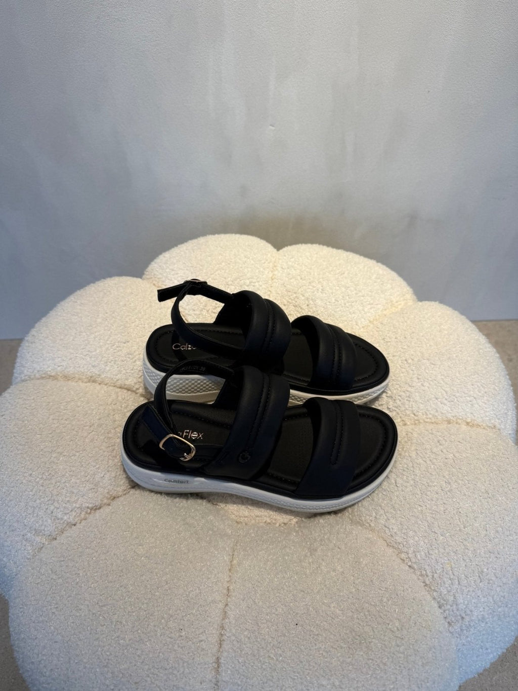 Sandalias Negro Plataforma 15102 Hebilla Correa Casual de mujer Costa Rica - Calzado 365