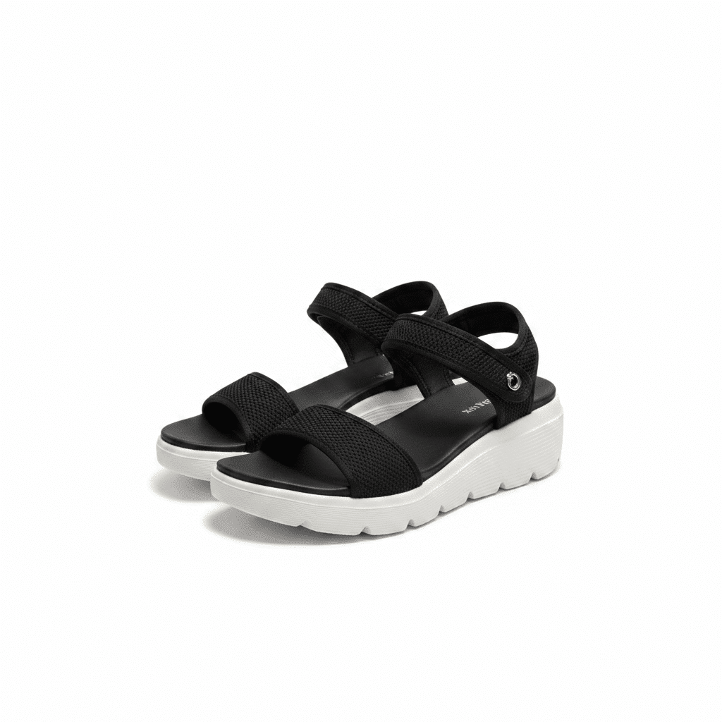 Sandalias Negro Plataforma 15113 Correa Casual de mujer Costa Rica - Calzado 365