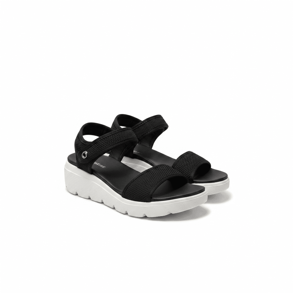 Sandalias Negro Plataforma 15113 Correa Casual de mujer Costa Rica - Calzado 365