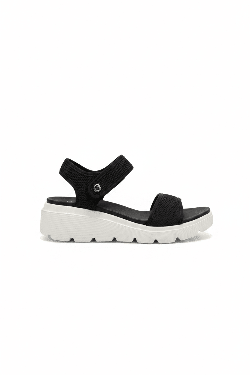 Sandalias Negro Plataforma 15113 Correa Casual de mujer Costa Rica - Calzado 365