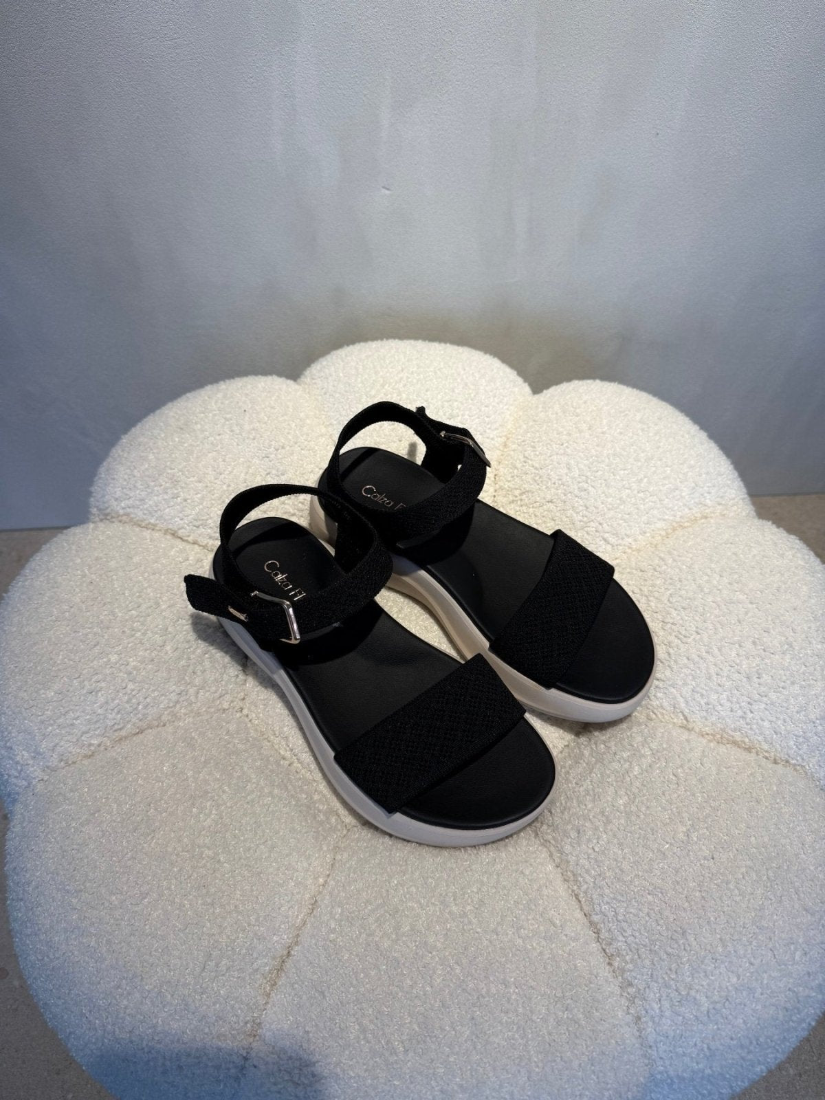 Sandalias Negro Plataforma 15115 Hebilla Correa Casual de mujer Costa Rica - Calzado 365