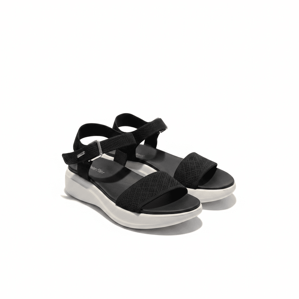 Sandalias Negro Plataforma 15115 Hebilla Correa Casual de mujer Costa Rica - Calzado 365