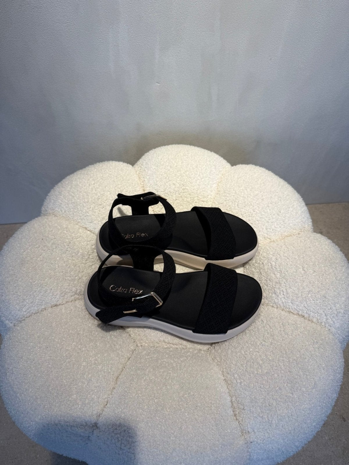 Sandalias Negro Plataforma 15115 Hebilla Correa Casual de mujer Costa Rica - Calzado 365