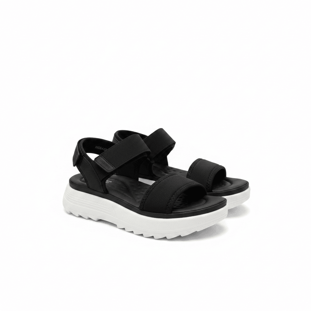 Sandalias Negro Plataforma 15117 Correa Casual de mujer Costa Rica - Calzado 365