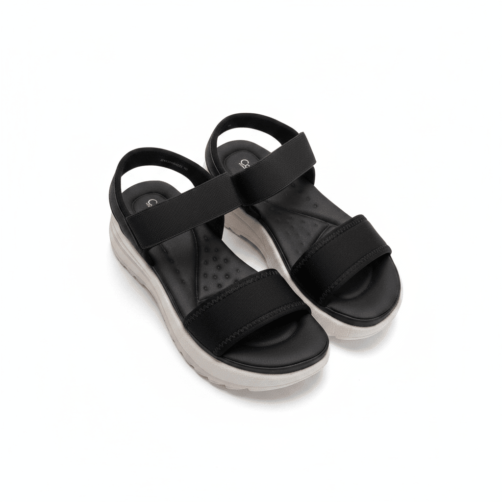 Sandalias Negro Plataforma 15117 Correa Casual de mujer Costa Rica - Calzado 365