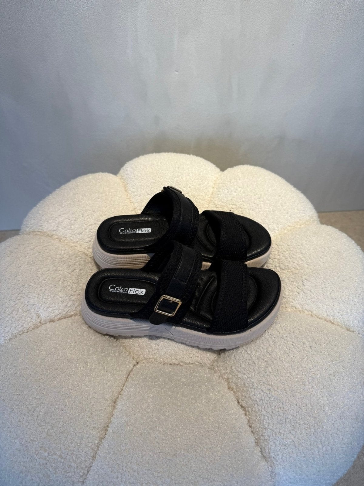 Sandalias Negro Plataforma 15119 Hebilla Correa Casual de mujer Costa Rica - Calzado 365