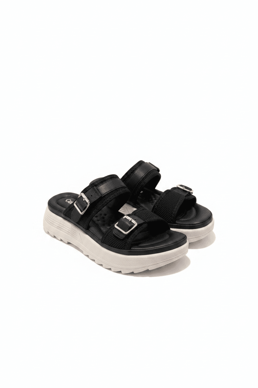 Sandalias Negro Plataforma 15119 Hebilla Correa Casual de mujer Costa Rica - Calzado 365