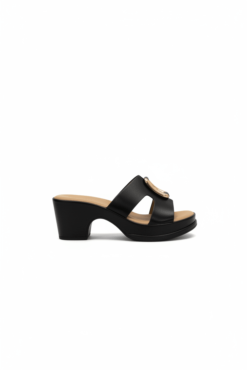 Sandalias Negro Plataforma 15123 Tacón Medio Casual de mujer Costa Rica - Calzado 365