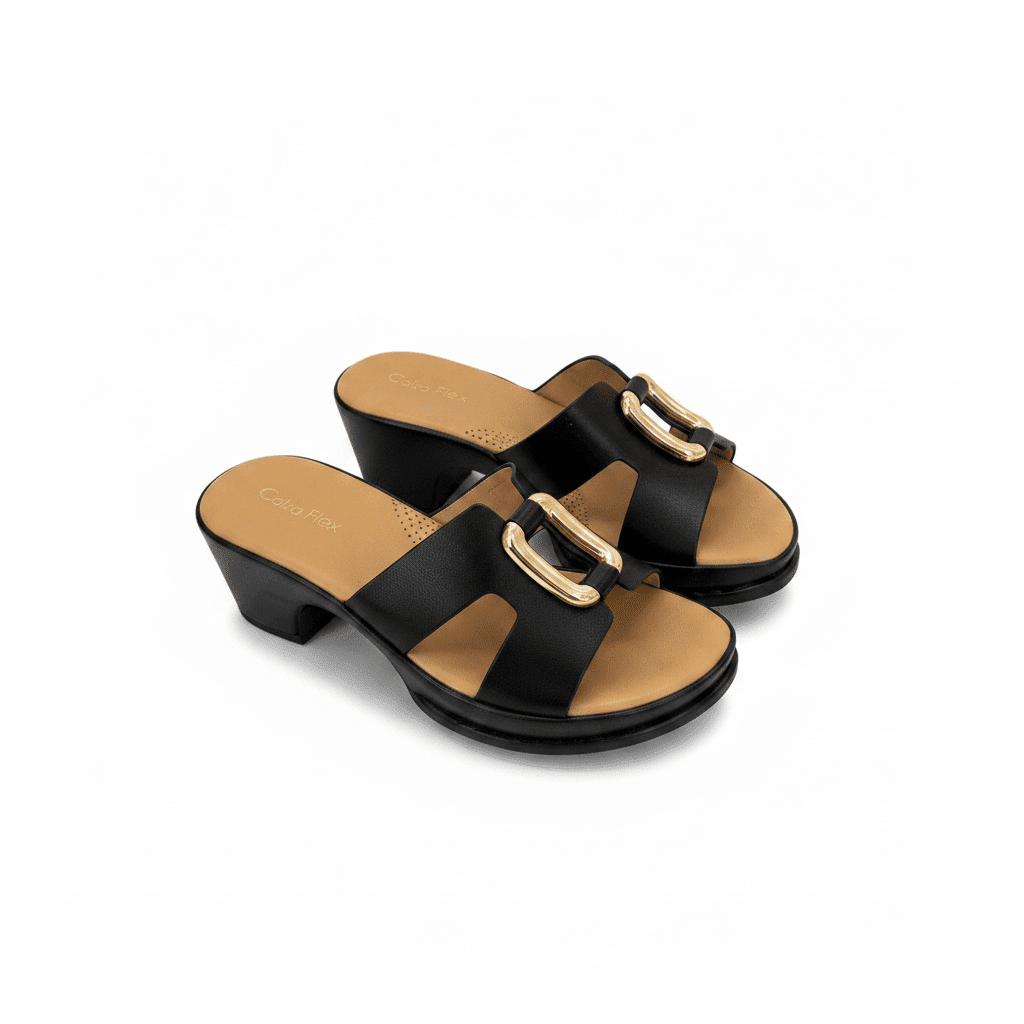 Sandalias Negro Plataforma 15123 Tacón Medio Casual de mujer Costa Rica - Calzado 365