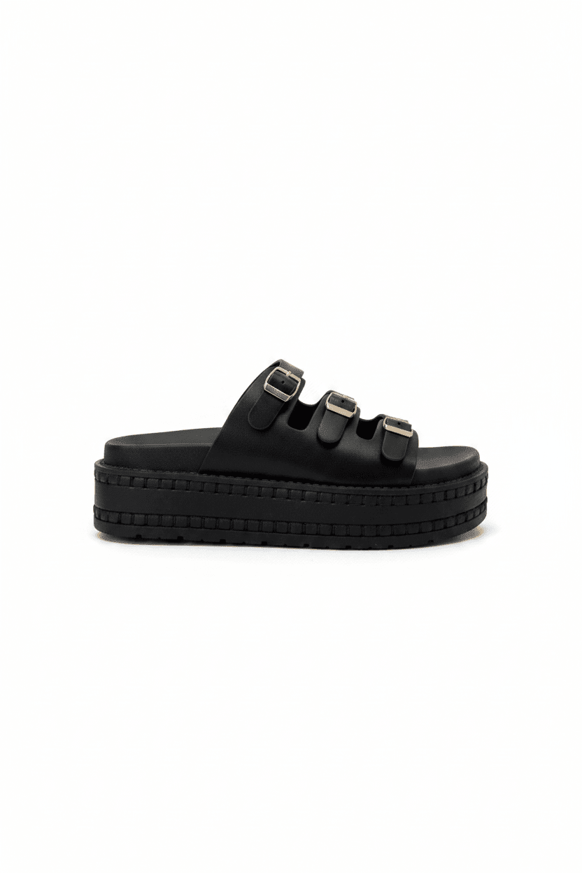 Sandalias Negro Plataforma 15142 Hebilla de mujer Costa Rica - Calzado 365