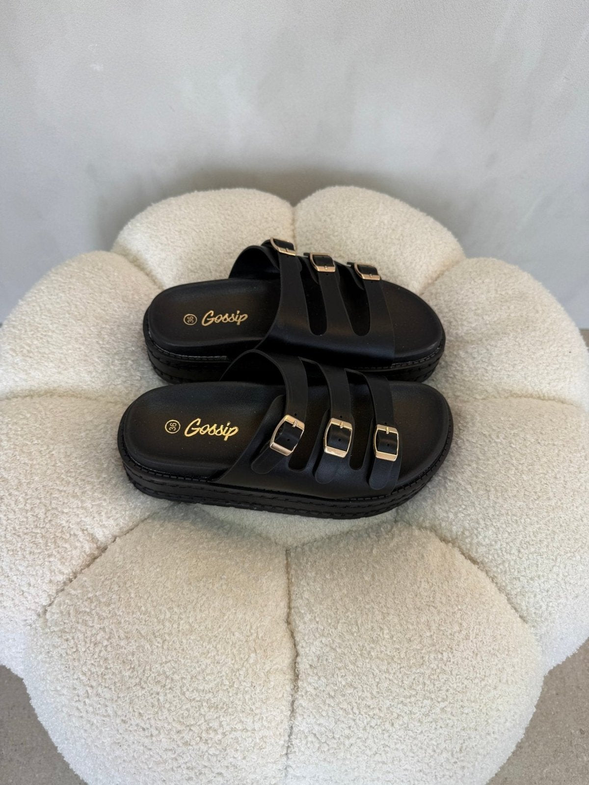 Sandalias Negro Plataforma 15142 Hebilla de mujer Costa Rica - Calzado 365