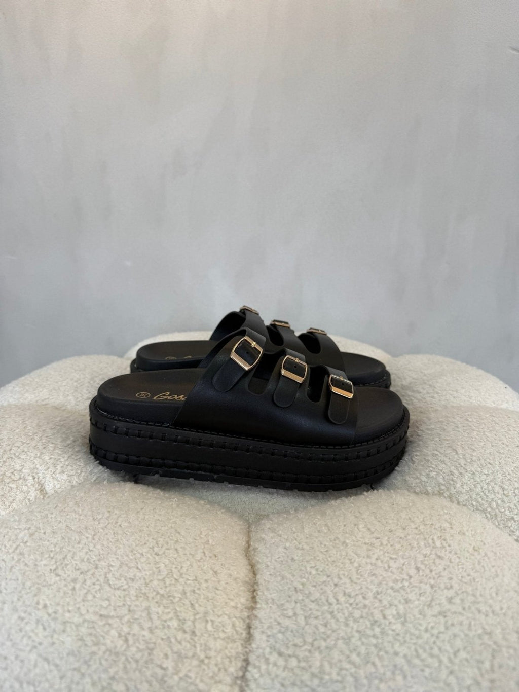 Sandalias Negro Plataforma 15142 Hebilla de mujer Costa Rica - Calzado 365