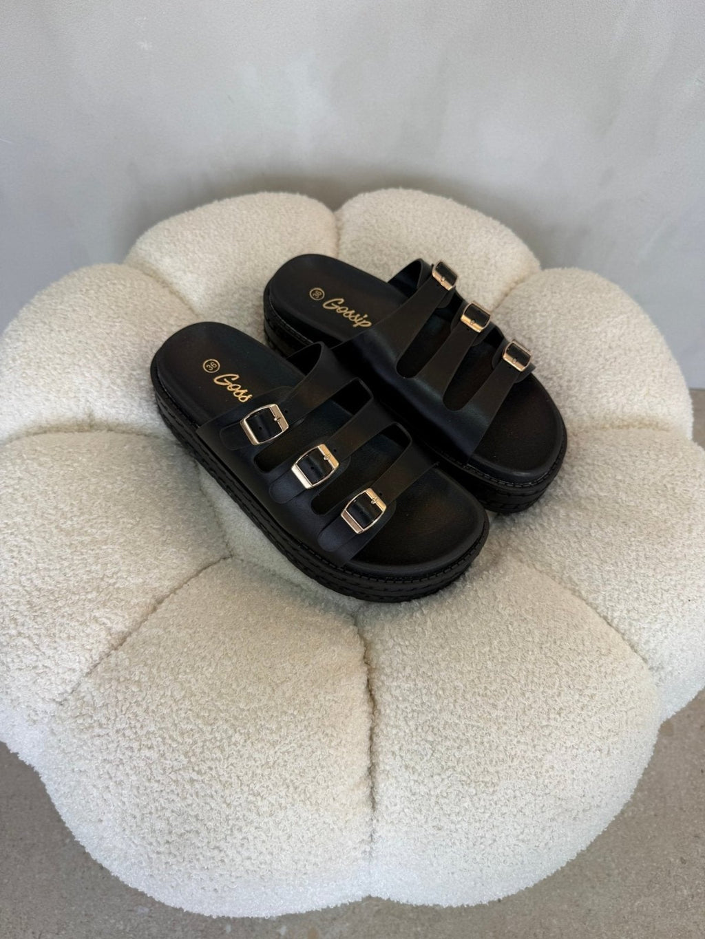 Sandalias Negro Plataforma 15142 Hebilla de mujer Costa Rica - Calzado 365