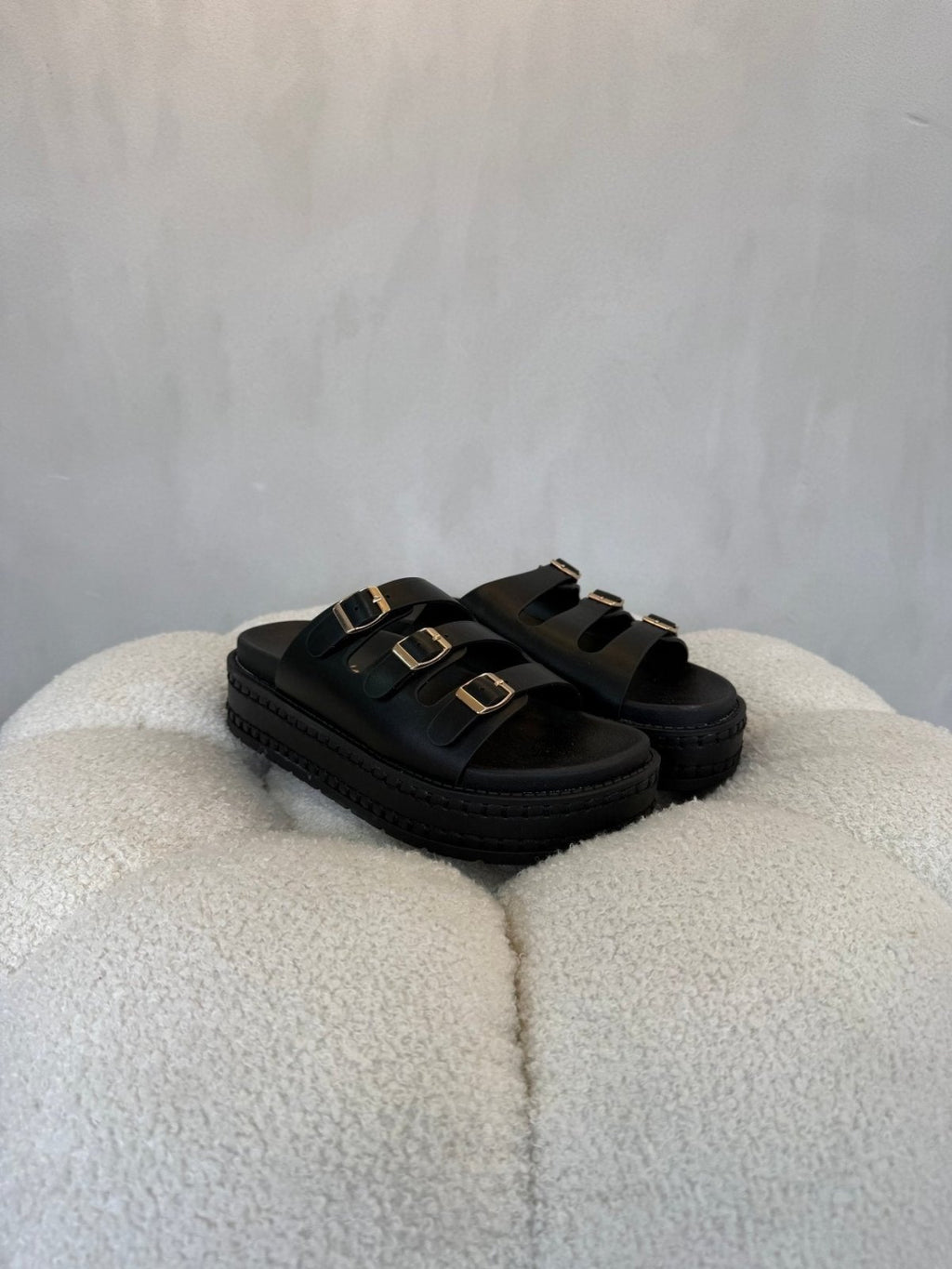 Sandalias Negro Plataforma 15142 Hebilla de mujer Costa Rica - Calzado 365