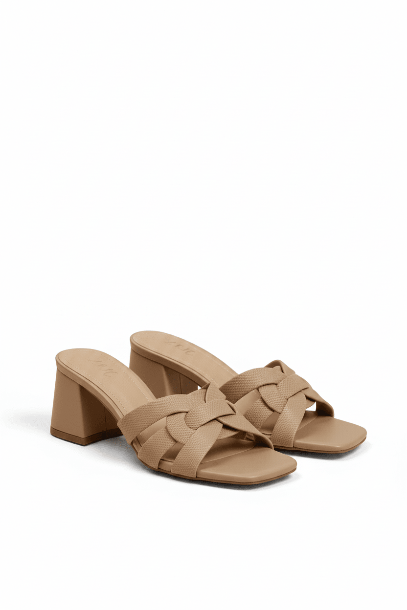 Sandalias Nude 14963 Tacón Medio de mujer Zoé Brand Costa Rica - Calzado 365