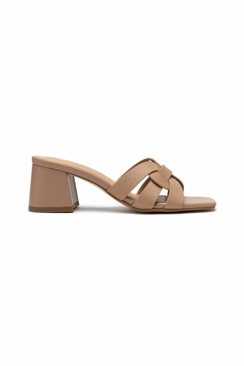 Sandalias Nude 14963 Tacón Medio de mujer Zoé Brand Costa Rica - Calzado 365