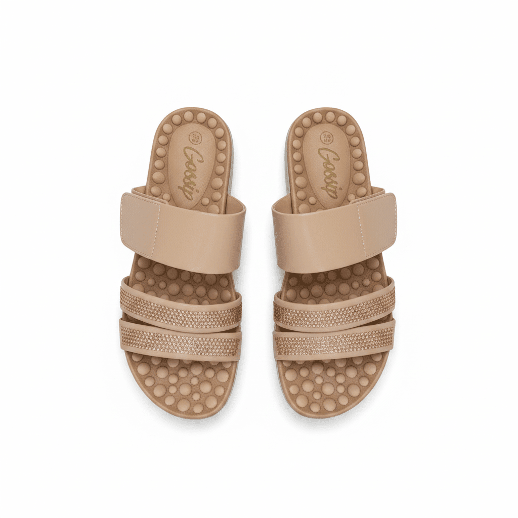 Sandalias Nude Charol 15150 Brillos Correa Casual de mujer Costa Rica - Calzado 365