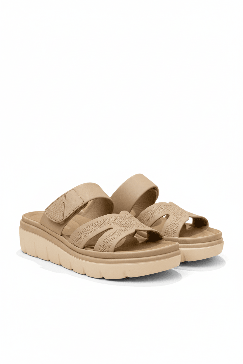 Sandalias Nude Plataforma 14034 Velcro de mujer Gossip Costa Rica - Calzado 365
