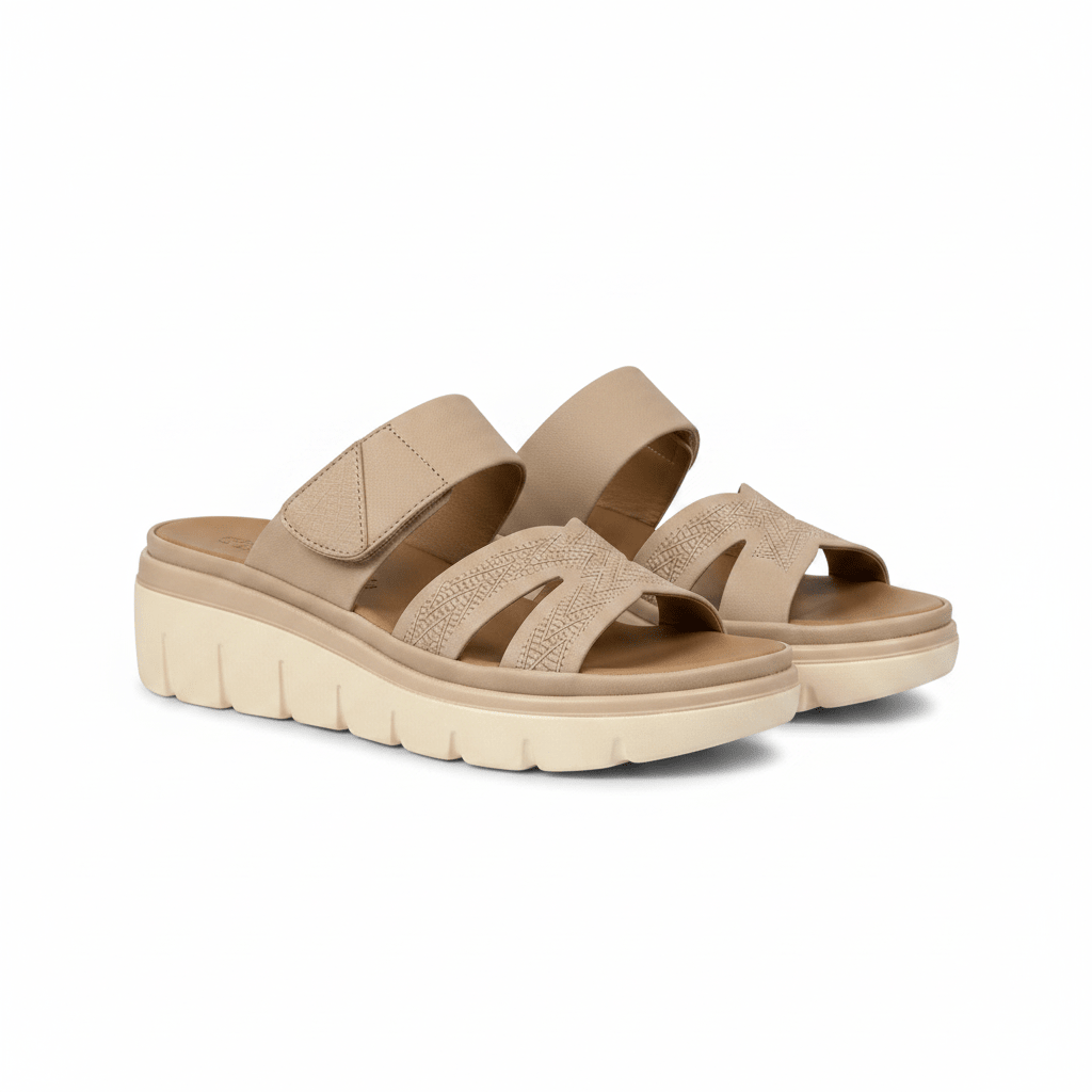 Sandalias Nude Plataforma 14034 Velcro de mujer Gossip Costa Rica - Calzado 365