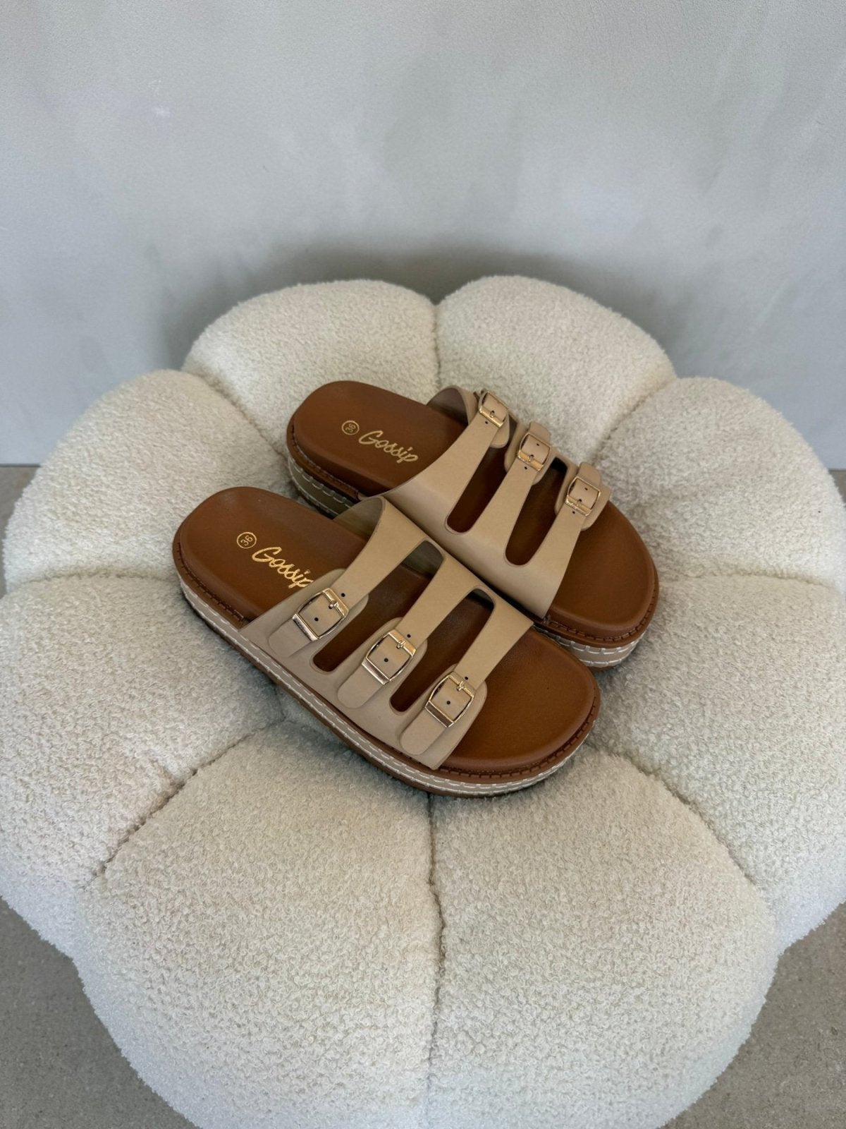 Sandalias Nude Tan Plataforma 15144 Hebilla de mujer Costa Rica - Calzado 365