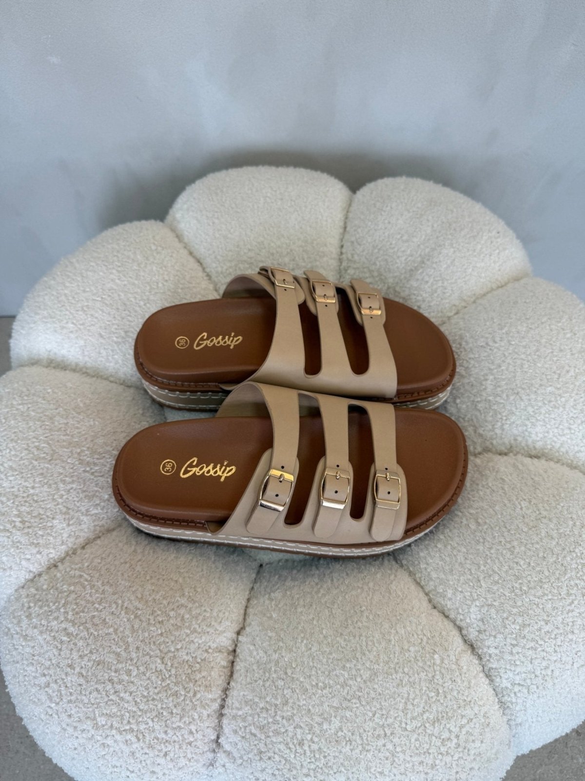 Sandalias Nude Tan Plataforma 15144 Hebilla de mujer Costa Rica - Calzado 365
