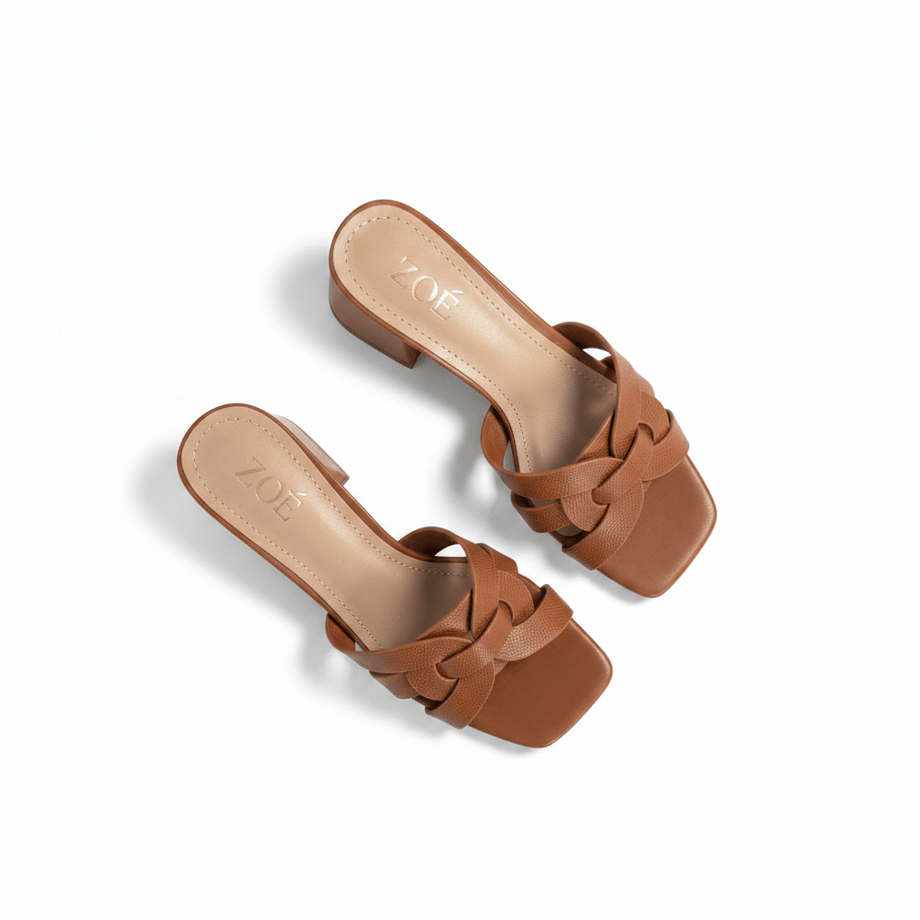 Sandalias Tan 14962 Tacón Medio de mujer Zoé Brand Costa Rica - Calzado 365