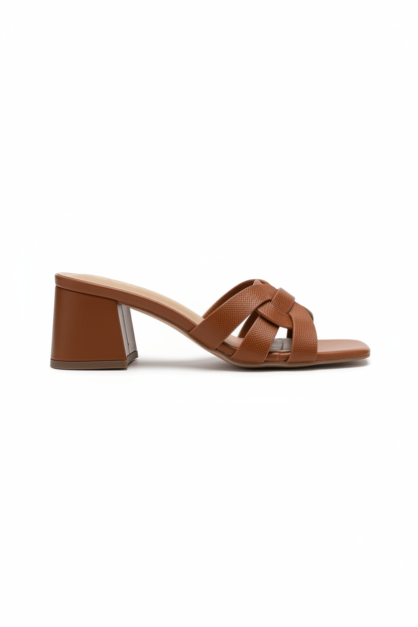 Sandalias Tan 14962 Tacón Medio de mujer Zoé Brand Costa Rica - Calzado 365