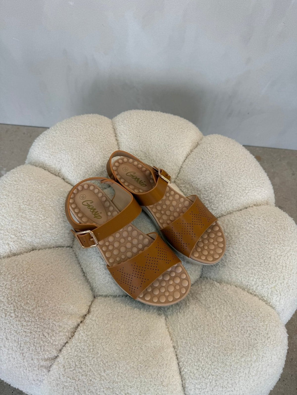 Sandalias Tan 15152 Hebilla Casual de mujer Costa Rica - Calzado 365