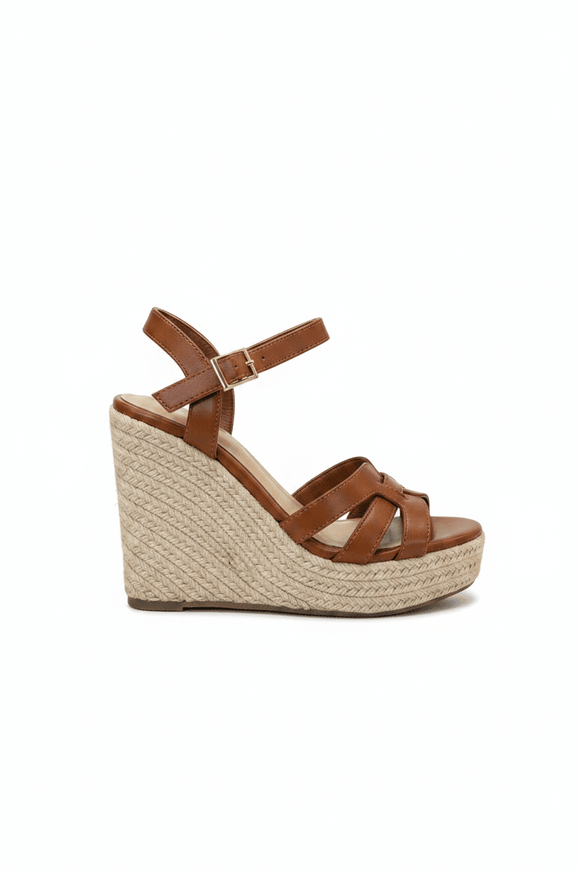 Sandalias Tan Cuña 15137 Hebilla Correa de mujer Costa Rica - Calzado 365