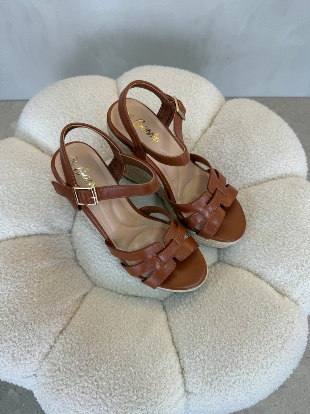 Sandalias Tan Cuña 15137 Hebilla Correa de mujer Costa Rica - Calzado 365