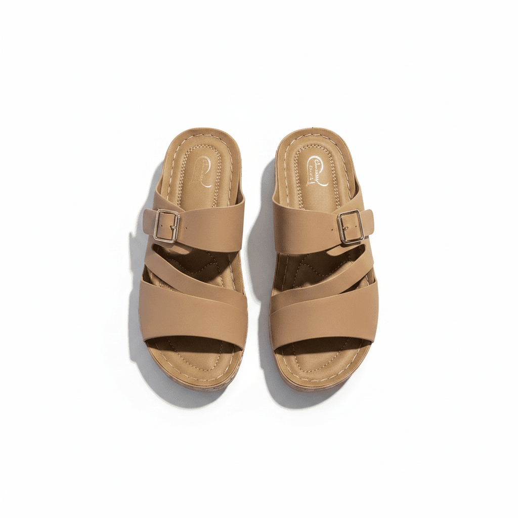 Sandalias Tan Cuña 15208 Hebilla Correa Casual de mujer Costa Rica - Calzado 365