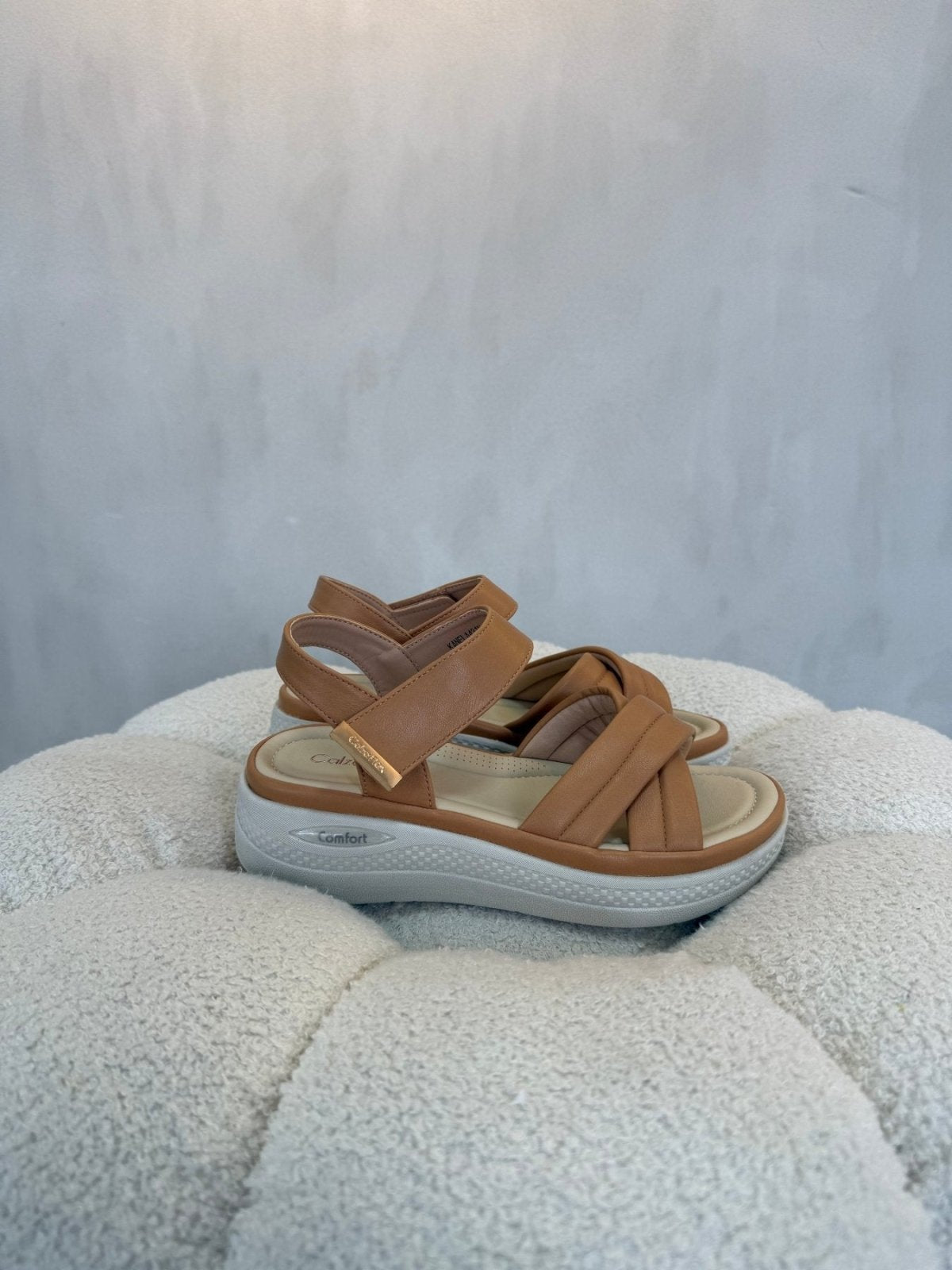 Sandalias Tan Plataforma 15104 Correa Casual de mujer Costa Rica - Calzado 365