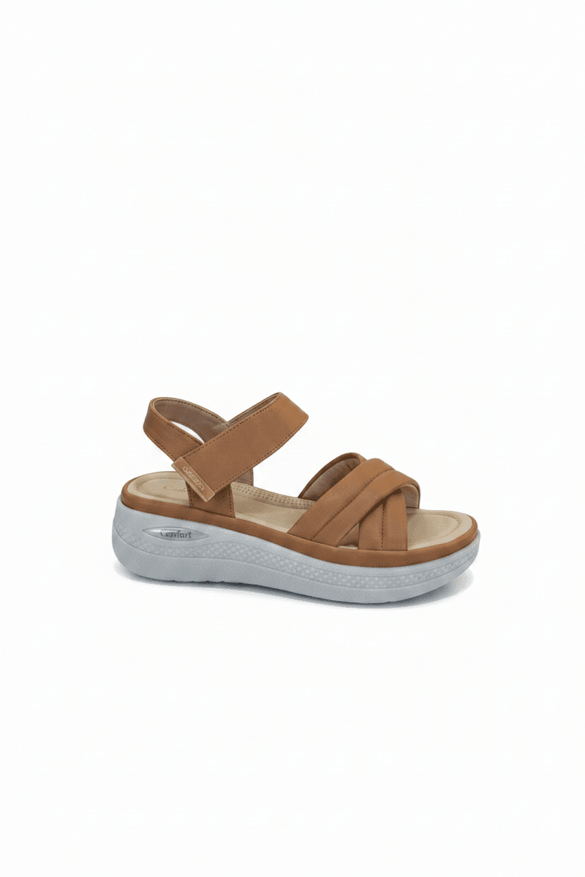 Sandalias Tan Plataforma 15104 Correa Casual de mujer Costa Rica - Calzado 365