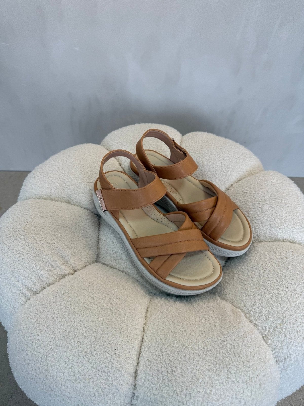 Sandalias Tan Plataforma 15104 Correa Casual de mujer Costa Rica - Calzado 365