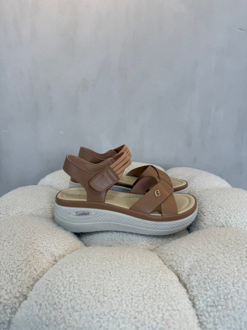 Sandalias Tan Plataforma 15106 Correa Casual de mujer Costa Rica - Calzado 365