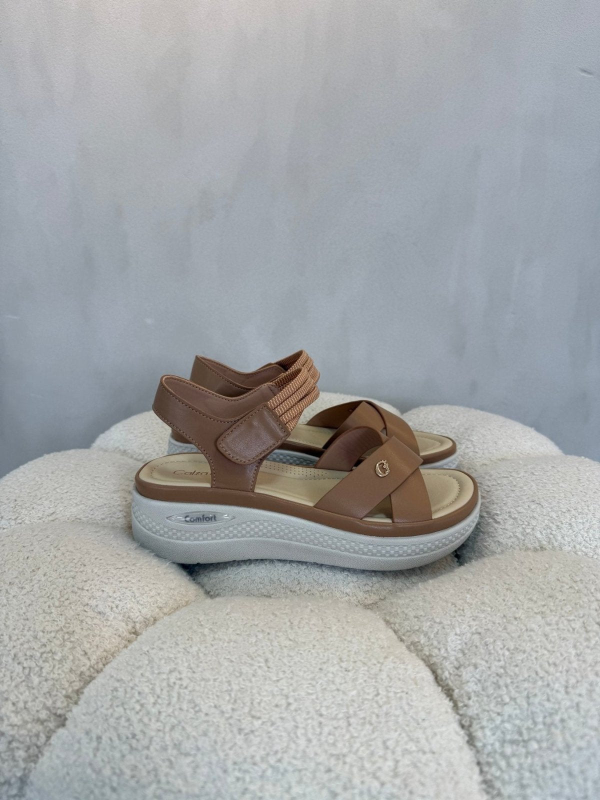 Sandalias Tan Plataforma 15106 Correa Casual de mujer Costa Rica - Calzado 365