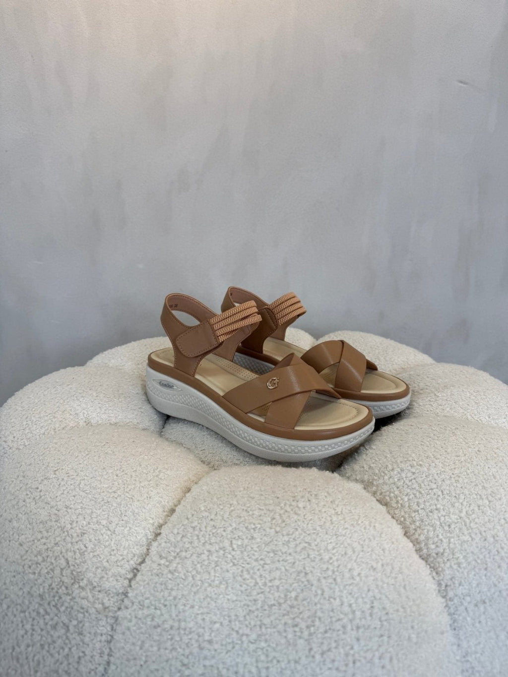 Sandalias Tan Plataforma 15106 Correa Casual de mujer Costa Rica - Calzado 365