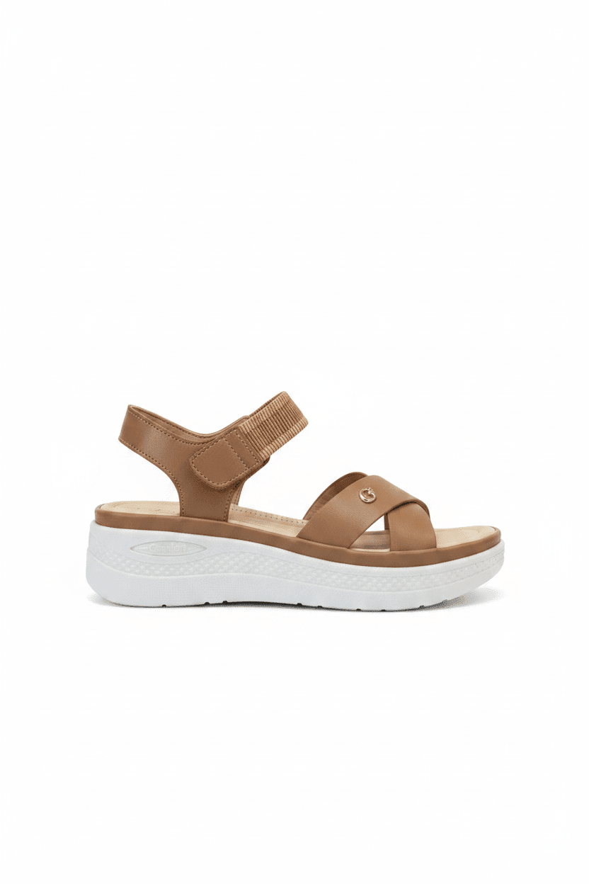 Sandalias Tan Plataforma 15106 Correa Casual de mujer Costa Rica - Calzado 365