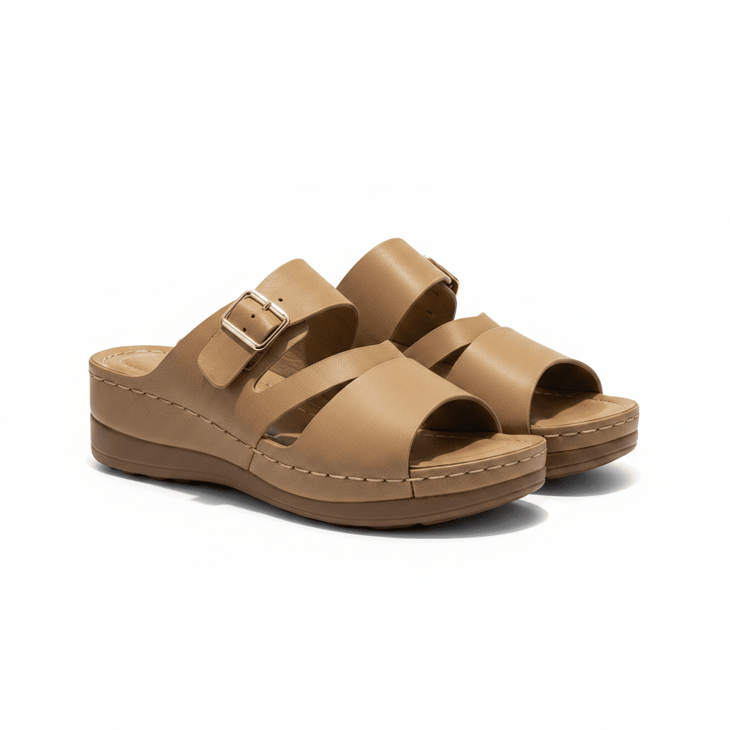 Sandalias Taupe 15207 Hebilla Correa Casual de mujer Costa Rica - Calzado 365