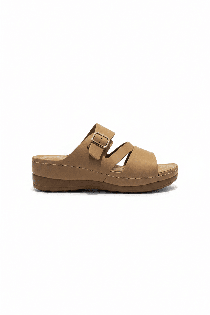 Sandalias Taupe 15207 Hebilla Correa Casual de mujer Costa Rica - Calzado 365