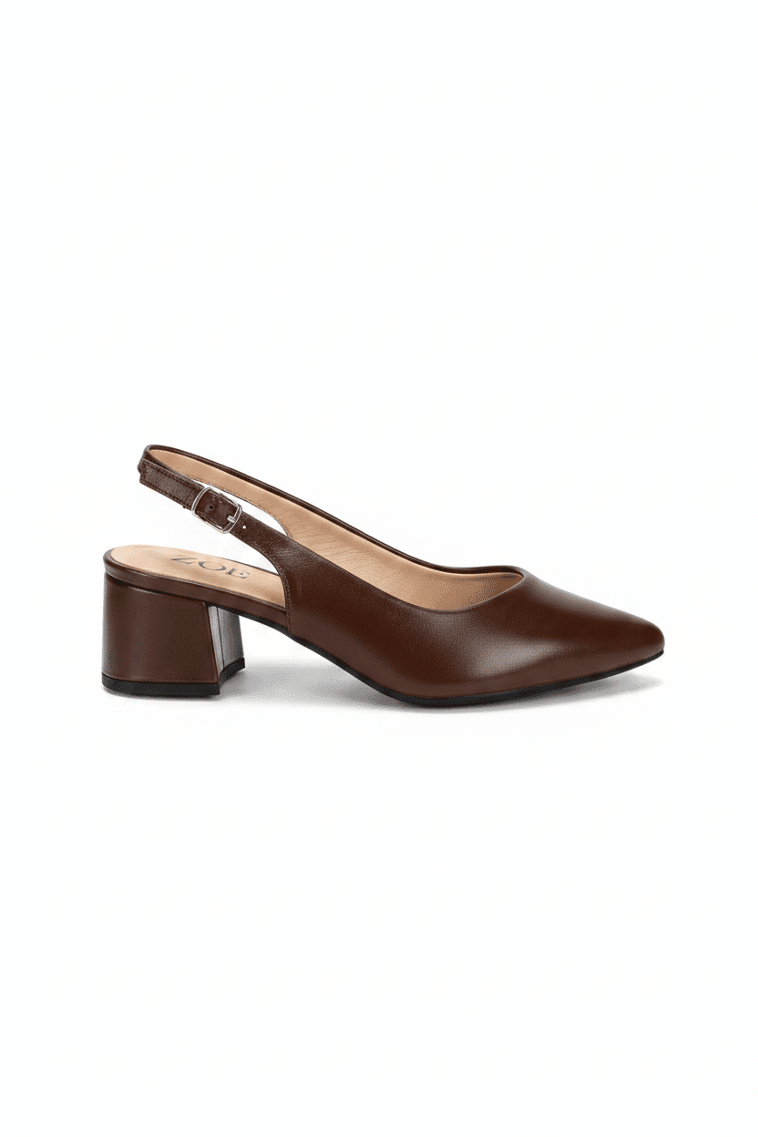 Tacones 15090 Tacón Medio Punta Fina Slingback de mujer Costa Rica - Calzado 365