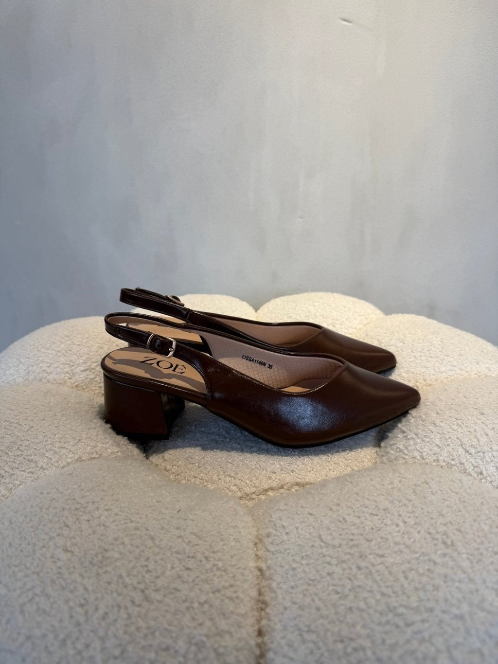 Tacones 15090 Tacón Medio Punta Fina Slingback de mujer Costa Rica - Calzado 365