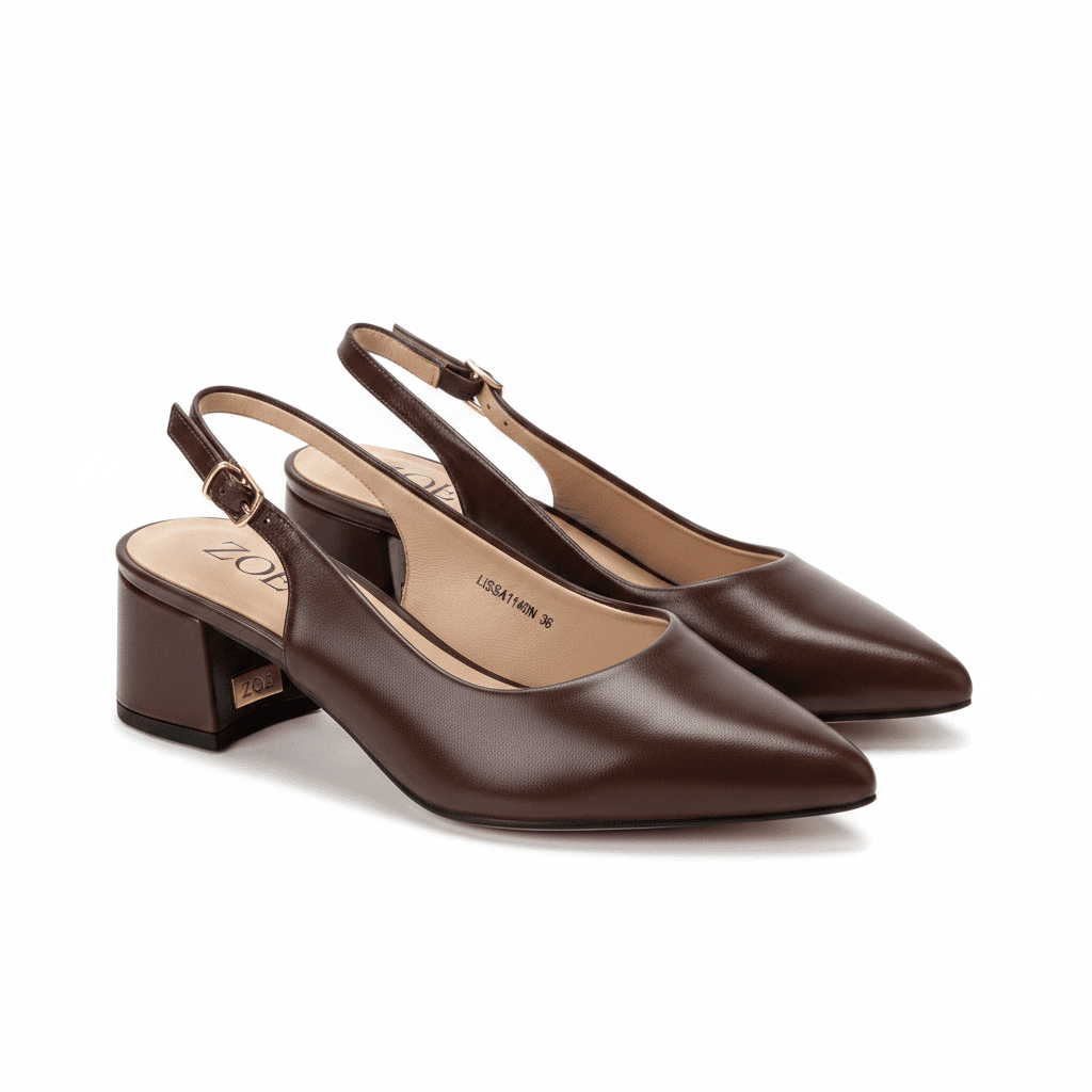 Tacones 15090 Tacón Medio Punta Fina Slingback de mujer Costa Rica - Calzado 365