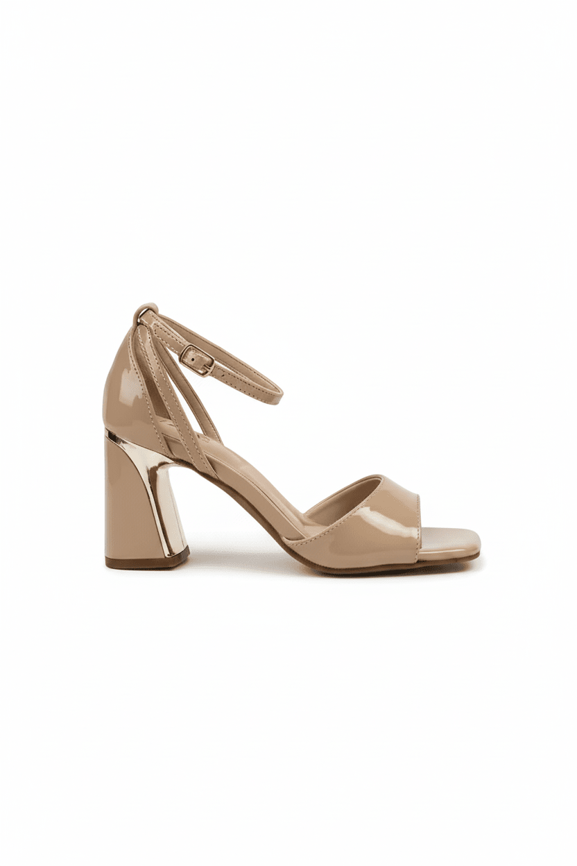 Tacones Beige Nude Charol 14991 Hebillas Ejecutivo de mujer Calzado 365 Costa Rica - Calzado 365