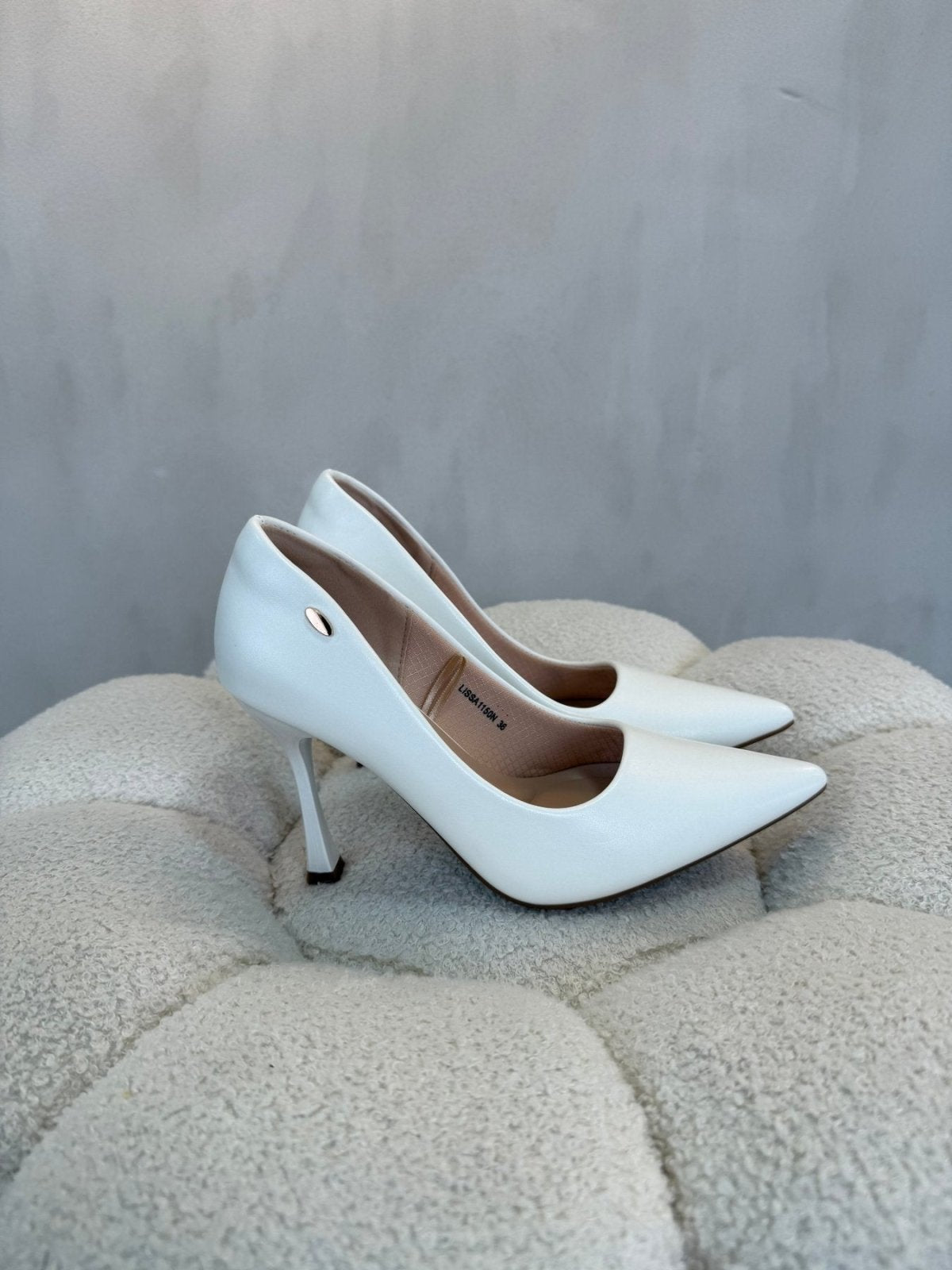 Tacones Blanco Tacón Alto 15101 Punta Fina de mujer Costa Rica - Calzado 365