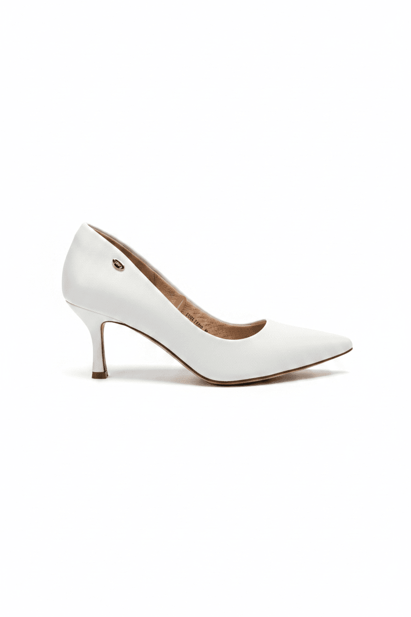 Tacones Blanco Tacón Alto 15101 Punta Fina de mujer Costa Rica - Calzado 365