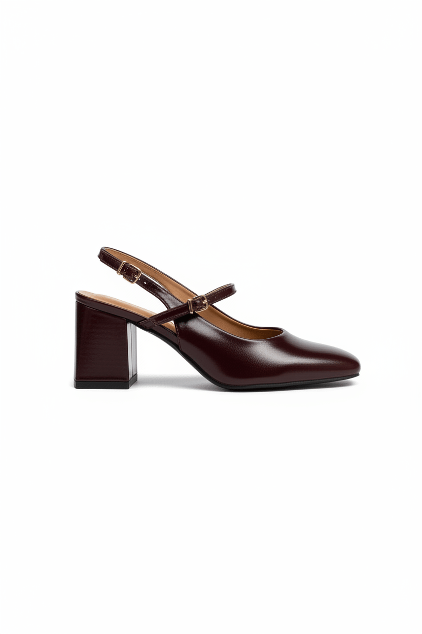Tacones Burdeos 15049 - Slingback, Mary Jane, Hebilla, Casual de mujer Calzado 365 Costa Rica - Calzado 365