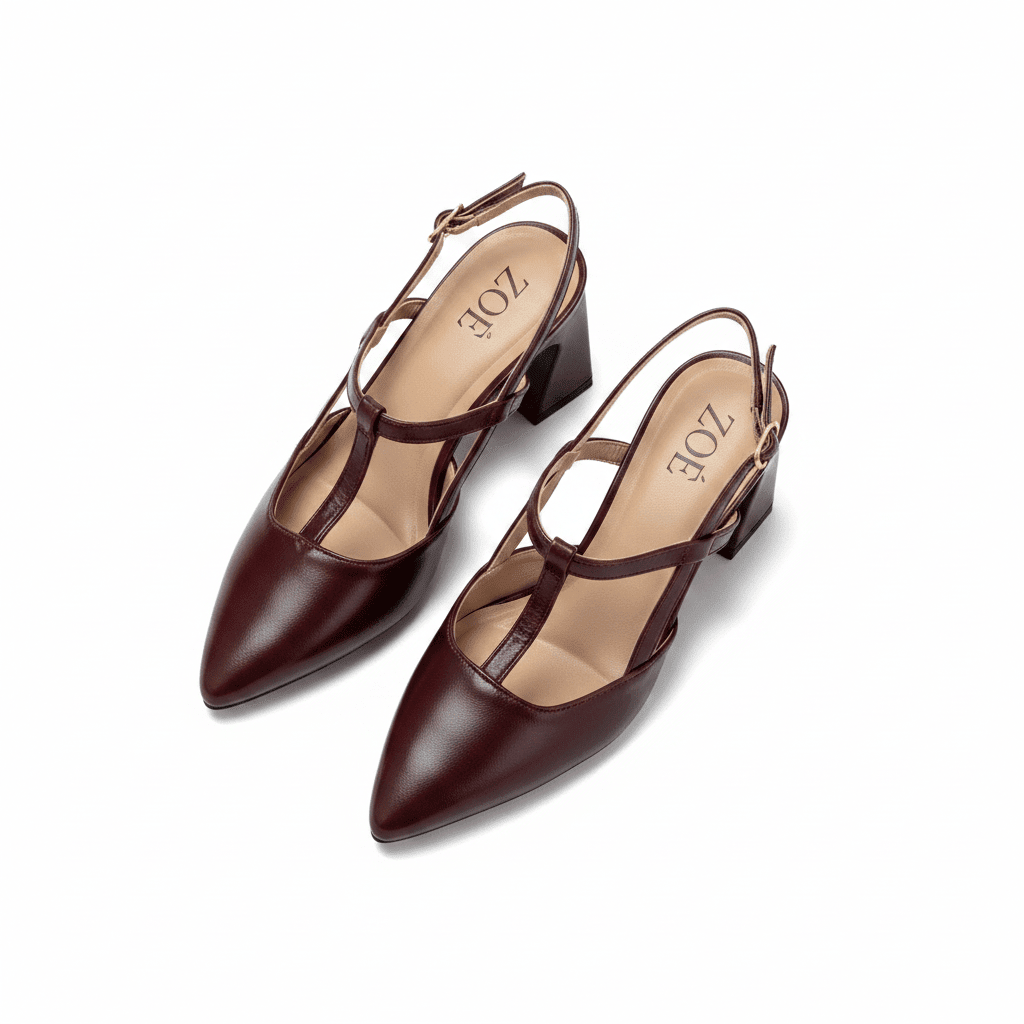 Tacones Burgundy Charol 15095 Hebilla Tacón Alto Punta Fina de mujer Costa Rica - Calzado 365